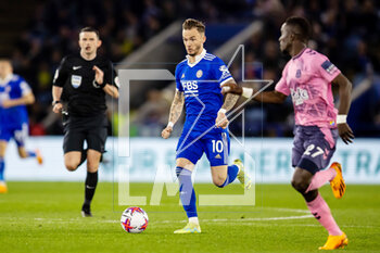2023-05-01 - Leicester City midfielder James Maddison during the English championship Premier League football match between Leicester City and Everton on 1 May 2023 at the King Power Stadium in Leicester, England - FOOTBALL - ENGLISH CHAMP - LEICESTER V EVERTON - ENGLISH PREMIER LEAGUE - SOCCER
