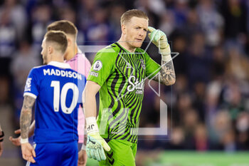 2023-05-01 - Everton goalkeeper Jordan Pickford during the English championship Premier League football match between Leicester City and Everton on 1 May 2023 at the King Power Stadium in Leicester, England - FOOTBALL - ENGLISH CHAMP - LEICESTER V EVERTON - ENGLISH PREMIER LEAGUE - SOCCER