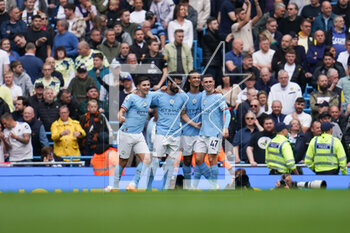 2023-05-06 - Manchester City midfielder Ilkay Gundogan (8) scores a goal and celebrates to make the score 2-0 during the English championship Premier League football match between Manchester City and Leeds United on 6 May 2023 at the Etihad Stadium in Manchester, England - FOOTBALL - ENGLISH CHAMP - MANCHESTER CITY V LEEDS - ENGLISH PREMIER LEAGUE - SOCCER