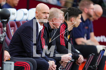 2023-05-08 - Erik ten Hag Manager of Manchester United during the English championship Premier League football match between West Ham United and Manchester United on 7 May 2023 at the London Stadium in London, England - FOOTBALL - ENGLISH CHAMP - WEST HAM V MANCHESTER UNITED - ENGLISH PREMIER LEAGUE - SOCCER
