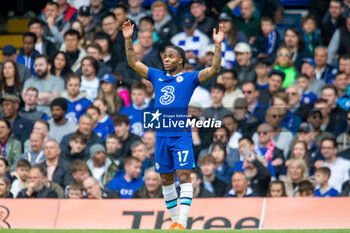 2023-05-13 - Chelsea forward Raheem Sterling during the English championship Premier League football match between Chelsea and Nottingham Forest on 13 May 2023 at Stamford Bridge in London, England - FOOTBALL - ENGLISH CHAMP - CHELSEA V NOTTINGHAM - ENGLISH PREMIER LEAGUE - SOCCER
