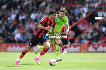 2023-05-20 - Dominic Solanke (9) of AFC Bournemouth and Victor Lindelof (2) of Manchester United during the English championship Premier League football match between Bournemouth and Manchester United on 20 May 2023 at the Vitality Stadium in Bournemouth, England - FOOTBALL - ENGLISH CHAMP - BOURNEMOUTH V MANCHESTER UNITED - ENGLISH PREMIER LEAGUE - SOCCER