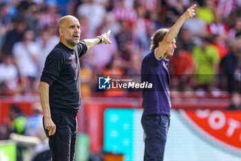 2023-05-29 - Pep Guardiola Manager of Manchester City during the English championship Premier League football match between Brentford and Manchester City on 28 May 2023 at Gtech Community Stadium in Brentford, England - FOOTBALL - ENGLISH CHAMP - BRENTFORD V MANCHESTER CITY - ENGLISH PREMIER LEAGUE - SOCCER