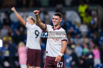2023-08-11 - Manchester City midfielder Phil Foden (47) celebrates at full time during the English championship Premier League football match between Burnley and Manchester City on 11 August 2023 at Turf Moor in Burnley, England - FOOTBALL - ENGLISH CHAMP - BURNLEY V MANCHESTER CITY - ENGLISH PREMIER LEAGUE - SOCCER