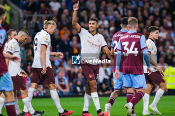 2023-08-11 - Manchester City midfielder Rodri (16) scores a goal and celebrates to make the score 0-3 during the English championship Premier League football match between Burnley and Manchester City on 11 August 2023 at Turf Moor in Burnley, England - FOOTBALL - ENGLISH CHAMP - BURNLEY V MANCHESTER CITY - ENGLISH PREMIER LEAGUE - SOCCER