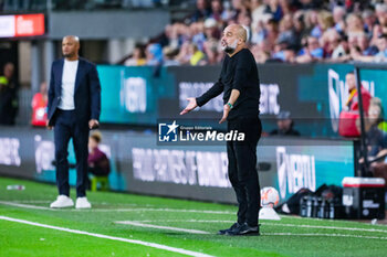 2023-08-11 - Josep Guardiola of Manchester City (Manager) during the English championship Premier League football match between Burnley and Manchester City on 11 August 2023 at Turf Moor in Burnley, England - FOOTBALL - ENGLISH CHAMP - BURNLEY V MANCHESTER CITY - ENGLISH PREMIER LEAGUE - SOCCER