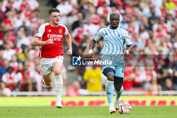 2023-08-12 - Nottingham Forest defender Serge Aurier (24) during the English championship Premier League football match between Arsenal and Nottingham Forest on 12 August 2023 at the Emirates Stadium in London, England - FOOTBALL - ENGLISH CHAMP - ARSENAL V NOTTINGHAM - ENGLISH PREMIER LEAGUE - SOCCER