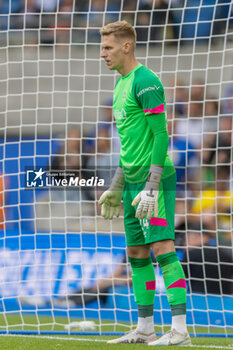 2023-08-12 - Luton Town goalkeeper Thomas Kaminski during the English championship Premier League football match between Brighton and Hove Albion and Luton Town on 12 August 2023 at the American Express Community Stadium in Brighton and Hove, England - FOOTBALL - ENGLISH CHAMP - BRIGHTON V LUTON TOWN - ENGLISH PREMIER LEAGUE - SOCCER