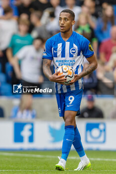 2023-08-12 - Brighton & Hove Albion forward Joao Pedro during the English championship Premier League football match between Brighton and Hove Albion and Luton Town on 12 August 2023 at the American Express Community Stadium in Brighton and Hove, England - FOOTBALL - ENGLISH CHAMP - BRIGHTON V LUTON TOWN - ENGLISH PREMIER LEAGUE - SOCCER