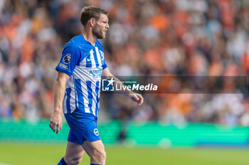 2023-08-12 - Brighton & Hove Albion midfielder James Milner during the English championship Premier League football match between Brighton and Hove Albion and Luton Town on 12 August 2023 at the American Express Community Stadium in Brighton and Hove, England - FOOTBALL - ENGLISH CHAMP - BRIGHTON V LUTON TOWN - ENGLISH PREMIER LEAGUE - SOCCER