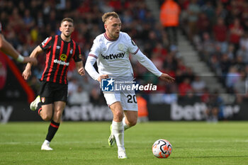 2023-08-12 - Jarrod Bowen (20) of West Ham during the English championship Premier League football match between Bournemouth and West Ham United on 12 August 2023 at the Vitality Stadium in Bournemouth, England - FOOTBALL - ENGLISH CHAMP - BOURNEMOUTH V WEST HAM - ENGLISH PREMIER LEAGUE - SOCCER