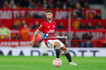 2023-08-14 - Manchester United midfielder Bruno Fernandes during the English championship Premier League football match between Manchester United and Wolverhampton Wanderers on 14 August 2023 at Old Trafford in Manchester, England - FOOTBALL - ENGLISH CHAMP - MANCHESTER UNITED V WOLVERHAMPTON - ENGLISH PREMIER LEAGUE - SOCCER