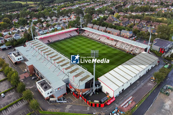 2023-08-26 - General view from the air of the Vitality Stadium after the English championship Premier League football match between Bournemouth and Tottenham Hotspur on 26 August 2023 at the Vitality Stadium in Bournemouth, England - FOOTBALL - ENGLISH CHAMP - BOURNEMOUTH V TOTTENHAM - ENGLISH PREMIER LEAGUE - SOCCER