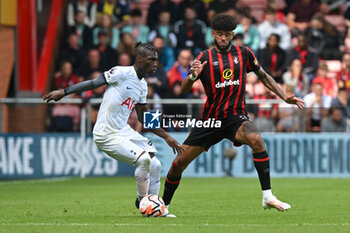2023-08-26 - Yves Bissouma (8) of Tottenham Hotspur battles for possession with Philip Billing (29) of AFC Bournemouth during the English championship Premier League football match between Bournemouth and Tottenham Hotspur on 26 August 2023 at the Vitality Stadium in Bournemouth, England - FOOTBALL - ENGLISH CHAMP - BOURNEMOUTH V TOTTENHAM - ENGLISH PREMIER LEAGUE - SOCCER