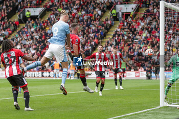2023-08-27 - Erling Haaland (9) of Manchester City scores a goal 0-1 during the English championship Premier League football match between Sheffield United and Manchester City on 27 August 2023 at Bramall Lane in Sheffield, England - FOOTBALL - ENGLISH CHAMP - SHEFFIELD V MANCHESTER CITY - ENGLISH PREMIER LEAGUE - SOCCER