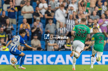 2023-09-02 - Brighton & Hove Albion midfielder Kaoru Mitoma during the Premier League match between Brighton and Hove Albion and Newcastle United at the American Express Stadium, Brighton and Hove, England on 2 September 2023. Photo Jane Stokes / Pro Sports Images / DPPI - FOOTBALL - ENGLISH CHAMP - BRIGHTON V NEWCASTLE - ENGLISH PREMIER LEAGUE - SOCCER