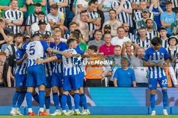 2023-09-02 - Brighton & Hove Albion forward Evan Ferguson (28) celebrates his goal 2-0 during the Premier League match between Brighton and Hove Albion and Newcastle United at the American Express Stadium, Brighton and Hove, England on 2 September 2023. Photo Jane Stokes / Pro Sports Images / DPPI - FOOTBALL - ENGLISH CHAMP - BRIGHTON V NEWCASTLE - ENGLISH PREMIER LEAGUE - SOCCER