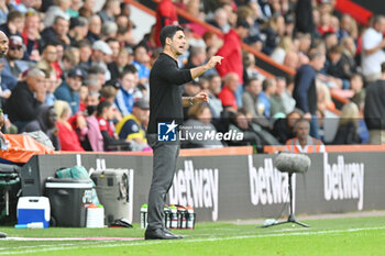 2023-09-30 - Arsenal manager Mikel Arteta during the English championship Premier League football match between Bournemouth and Arsenal on 30 September 2023 at the Vitality Stadium in Bournemouth, England - FOOTBALL - ENGLISH CHAMP - BOURNEMOUTH V ARSENAL - ENGLISH PREMIER LEAGUE - SOCCER