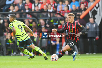 2023-09-30 - Max Aarons (37) of AFC Bournemouth during the English championship Premier League football match between Bournemouth and Arsenal on 30 September 2023 at the Vitality Stadium in Bournemouth, England - FOOTBALL - ENGLISH CHAMP - BOURNEMOUTH V ARSENAL - ENGLISH PREMIER LEAGUE - SOCCER