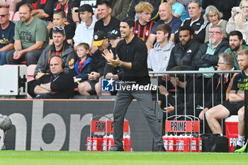 2023-09-30 - Arsenal manager Mikel Arteta during the English championship Premier League football match between Bournemouth and Arsenal on 30 September 2023 at the Vitality Stadium in Bournemouth, England - FOOTBALL - ENGLISH CHAMP - BOURNEMOUTH V ARSENAL - ENGLISH PREMIER LEAGUE - SOCCER