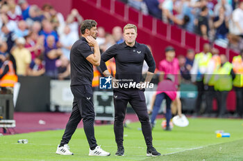 2023-10-09 - Eddie Howe Manager of Newcastle during the English championship Premier League football match between West Ham United and Newcastle United on 8 October 2023 at the London Stadium in London, England - FOOTBALL - ENGLISH CHAMP - WEST HAM V NEWCASTLE - ENGLISH PREMIER LEAGUE - SOCCER