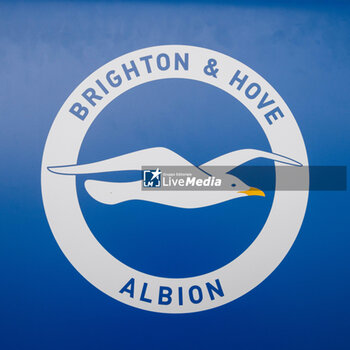 2023-10-08 - General view, logo during the English championship Premier League football match between Brighton and Hove Albion and Liverpool on 8 October 2023 at the American Express Stadium in Brighton and Hove, England - FOOTBALL - ENGLISH CHAMP - BRIGHTON V LIVERPOOL - ENGLISH PREMIER LEAGUE - SOCCER