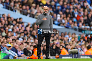 2023-10-21 - Pep Guardiola Manager of Manchester City during the English championship Premier League football match between Manchester City and Brighton and Hove Albion on 21 October 2023 at the Etihad Stadium in Manchester, England - FOOTBALL - ENGLISH CHAMP - MANCHESTER CITY V BRIGHTON - ENGLISH PREMIER LEAGUE - SOCCER