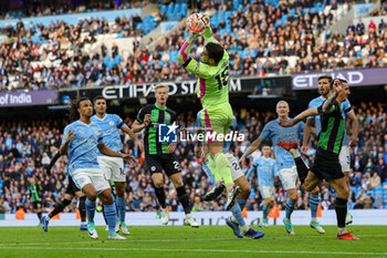 2023-10-21 - Stefan Ortega (18) of Manchester City makes a save during the English championship Premier League football match between Manchester City and Brighton and Hove Albion on 21 October 2023 at the Etihad Stadium in Manchester, England - FOOTBALL - ENGLISH CHAMP - MANCHESTER CITY V BRIGHTON - ENGLISH PREMIER LEAGUE - SOCCER