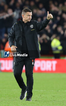 2023-10-21 - Sheffield United Manager Paul Heckingbottom (m) applauding during the English championship Premier League football match between Sheffield United and Manchester United on 21 October 2023 at Bramall Lane in Sheffield, England - FOOTBALL - ENGLISH CHAMP - SHEFFIELD V MANCHESTER UNITED - ENGLISH PREMIER LEAGUE - SOCCER