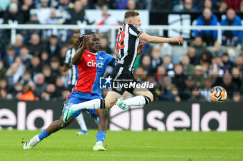 2023-10-21 - David Ozoh of Crystal Palace and Elliot Anderson of Newcastle during the English championship Premier League football match between Newcastle United and Crystal Palace on 21 October 2023 at St. James's Park in Newcastle, England - FOOTBALL - ENGLISH CHAMP - NEWCASTLE V CRYSTAL PALACE - ENGLISH PREMIER LEAGUE - SOCCER