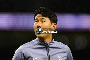 2023-10-23 - Heung-Min Son (7) of Tottenham warms up during the English championship Premier League football match between Tottenham Hotspur and Fulham on 23 October 2023 at Tottenham Hotspur Stadium in London, England - FOOTBALL - ENGLISH CHAMP - TOTTENHAM V FULHAM - ENGLISH PREMIER LEAGUE - SOCCER