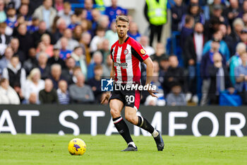 2023-10-29 - Kristoffer Ajer (20) of Brentford during the English championship Premier League football match between Chelsea and Brentford on 28 October 2023 at Stamford Bridge in London, England - FOOTBALL - ENGLISH CHAMP - CHELSEA V BRENTFORD - ENGLISH PREMIER LEAGUE - SOCCER