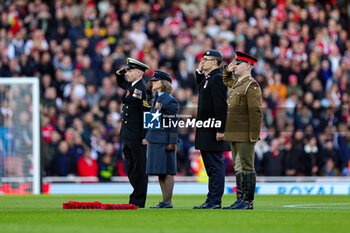 2023-11-11 - Remembrance tribute during the English championship Premier League football match between Arsenal and Burnley on 11 November 2023 at the Emirates Stadium in London, England - FOOTBALL - ENGLISH CHAMP - ARSENAL V BURNLEY - ENGLISH PREMIER LEAGUE - SOCCER