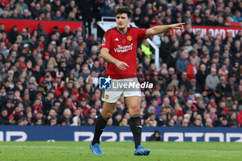 2023-11-11 - Harry Maguire of Manchester United during the English championship Premier League football match between Manchester United and Luton Town on 11 November 2023 at Old Trafford in Manchester, England - FOOTBALL - ENGLISH CHAMP - MANCHESTER UNITED V LUTON TOWN - ENGLISH PREMIER LEAGUE - SOCCER