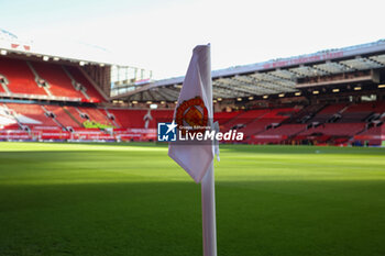 2023-11-11 - Corner flag illustration during the English championship Premier League football match between Manchester United and Luton Town on 11 November 2023 at Old Trafford in Manchester, England - FOOTBALL - ENGLISH CHAMP - MANCHESTER UNITED V LUTON TOWN - ENGLISH PREMIER LEAGUE - SOCCER