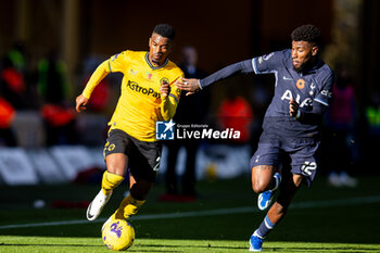 2023-11-11 - Wolverhampton Wanderers defender Nelson Semedo (22) and Emerson of Tottenham during the English championship Premier League football match between Wolverhampton Wanderers and Tottenham Hotspur on 11 November 2023 at Molineux in Wolverhampton, England - FOOTBALL - ENGLISH CHAMP - WOLVERHAMPTON V TOTTENHAM - ENGLISH PREMIER LEAGUE - SOCCER