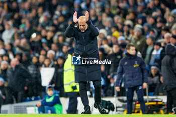 2023-12-03 - Referee Simon Hooper in controversy as he fails to play the advantage and the Manchester City manager Josep Pep Guardiola applauds the decision during the English championship Premier League football match between Manchester City and Tottenham Hotspur on 3 December 2023 at the Etihad Stadium in Manchester, England - FOOTBALL - ENGLISH CHAMP - MANCHESTER CITY V TOTTENHAM - ENGLISH PREMIER LEAGUE - SOCCER