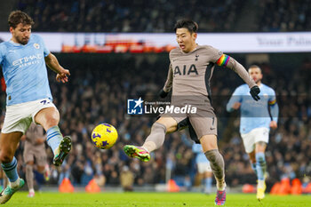2023-12-03 - Tottenham Hotspur forward Son Heung-Min during the English championship Premier League football match between Manchester City and Tottenham Hotspur on 3 December 2023 at the Etihad Stadium in Manchester, England - FOOTBALL - ENGLISH CHAMP - MANCHESTER CITY V TOTTENHAM - ENGLISH PREMIER LEAGUE - SOCCER