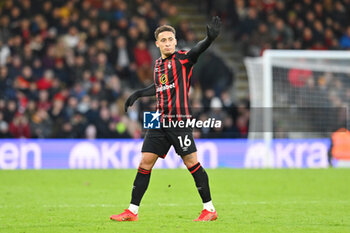 2023-12-03 - Marcus Tavernier (16) of AFC Bournemouth during the English championship Premier League football match between Bournemouth and Aston Villa on 3 December 2023 at the Vitality Stadium in Bournemouth, England - FOOTBALL - ENGLISH CHAMP - BOURNEMOUTH V ASTON VILLA - ENGLISH PREMIER LEAGUE - SOCCER