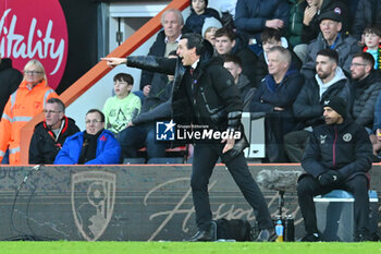 2023-12-03 - Aston Villa manager Unai Emery during the English championship Premier League football match between Bournemouth and Aston Villa on 3 December 2023 at the Vitality Stadium in Bournemouth, England - FOOTBALL - ENGLISH CHAMP - BOURNEMOUTH V ASTON VILLA - ENGLISH PREMIER LEAGUE - SOCCER