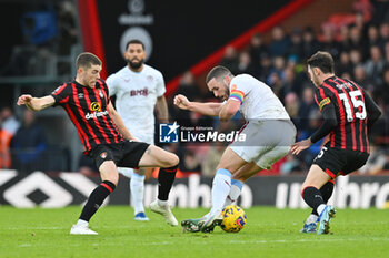 2023-12-03 - Ryan Christie (10) of AFC Bournemouth battles for possession with John McGinn (7) of Aston Villa during the English championship Premier League football match between Bournemouth and Aston Villa on 3 December 2023 at the Vitality Stadium in Bournemouth, England - FOOTBALL - ENGLISH CHAMP - BOURNEMOUTH V ASTON VILLA - ENGLISH PREMIER LEAGUE - SOCCER