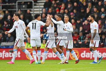 2023-12-03 - Leon Bailey (31) of Aston Villa celebrates his goal 1-1 during the English championship Premier League football match between Bournemouth and Aston Villa on 3 December 2023 at the Vitality Stadium in Bournemouth, England - FOOTBALL - ENGLISH CHAMP - BOURNEMOUTH V ASTON VILLA - ENGLISH PREMIER LEAGUE - SOCCER