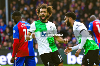 2023-12-09 - Mohamed Salah (11) of Liverpool scores a goal and celebrates 1-1 during the English championship Premier League football match between Crystal Palace and Liverpool on 9 December 2023 at Selhurst Park in London, England - FOOTBALL - ENGLISH CHAMP - CRYSTAL PALACE V LIVERPOOL - ENGLISH PREMIER LEAGUE - SOCCER