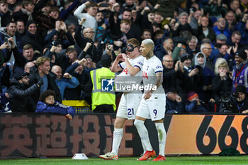 2023-12-15 - Dejan Kulusevski of Tottenham Hotspur scores and celebrates 0-2 with Richarlison during the English championship Premier League football match between Nottingham Forest and Tottenham Hotspur on 15 December 2023 at the City Ground in Nottingham, England - FOOTBALL - ENGLISH CHAMP - NOTTINGHAM FOREST V TOTTENHAM - ENGLISH PREMIER LEAGUE - SOCCER