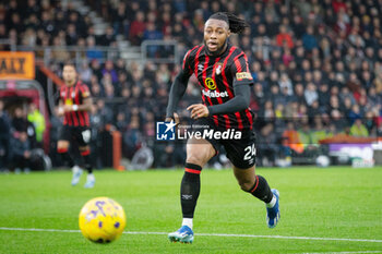 2023-12-16 - Bournemouth forward Antoine Semenyo during the English championship Premier League football match between Bournemouth and Luton Town on 16 December 2023 at the Vitality Stadium in Bournemouth, England - FOOTBALL - ENGLISH CHAMP - BOURNEMOUTH V LUTON TOWN - ENGLISH PREMIER LEAGUE - SOCCER