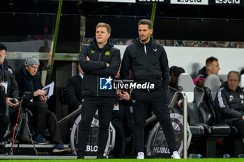 2023-12-16 - Newcastle manager, Eddie Howe and Newcastle assistant manager, Jason Tindall during the English championship Premier League football match between Newcastle United and Fulham on 16 December 2023 at St. James' Park in Newcastle, England - FOOTBALL - ENGLISH CHAMP - NEWCASTLE V FULHAM - ENGLISH PREMIER LEAGUE - SOCCER