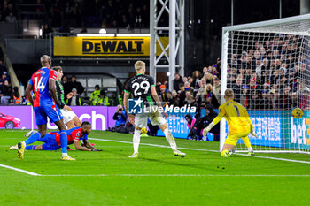 2023-12-21 - Jordan Ayew (9) of Crystal Palace scores a goal 1-0 during the English championship Premier League football match between Crystal Palace and Brighton and Hove Albion on 21 December 2023 at Selhurst Park in London, England - FOOTBALL - ENGLISH CHAMP - CRYSTAL PALACE V BRIGHTON - ENGLISH PREMIER LEAGUE - SOCCER