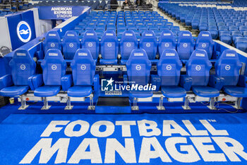 2023-12-28 - Dugout ahead of during the English championship Premier League football match between Brighton and Hove Albion and Tottenham Hotspur on 28 December 2023 at the American Express Stadium in Brighton and Hove, England - FOOTBALL - ENGLISH CHAMP - BRIGHTON V TOTTENHAM - ENGLISH PREMIER LEAGUE - SOCCER