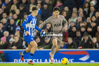 2023-12-28 - Tottenham Hotspur FC forward Son Heung-Min during the English championship Premier League football match between Brighton and Hove Albion and Tottenham Hotspur on 28 December 2023 at the American Express Stadium in Brighton and Hove, England - FOOTBALL - ENGLISH CHAMP - BRIGHTON V TOTTENHAM - ENGLISH PREMIER LEAGUE - SOCCER