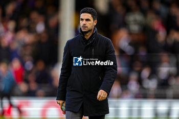 2023-12-31 - Mikel Arteta Manager of Arsenal during the English championship Premier League football match between Fulham and Arsenal on 31 December 2023 at Craven Cottage in London, England - FOOTBALL - ENGLISH CHAMP - FULHAM V ARSENAL - ENGLISH PREMIER LEAGUE - SOCCER